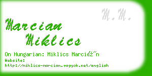 marcian miklics business card